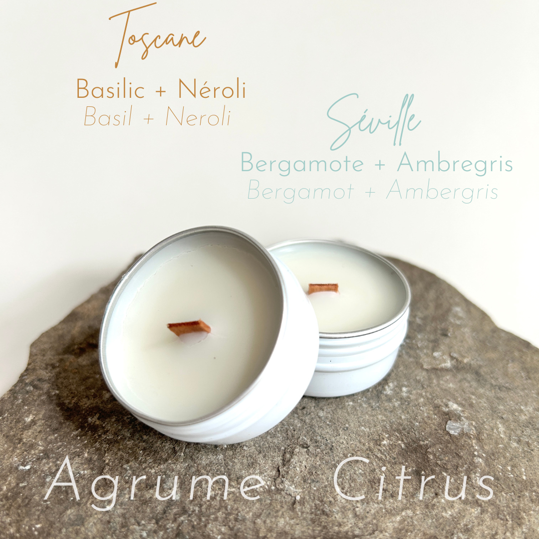 Kit découverte mini bougie Agrume Coton Corail