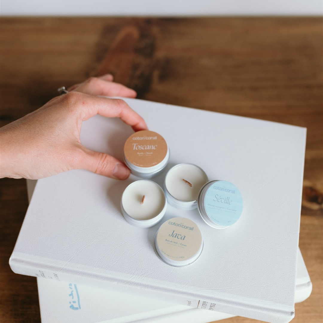 Mini bougie artisanales faits à la main au québec