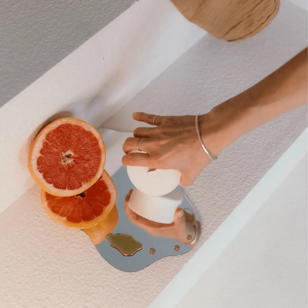 Recharge - Delray | Pomelo + Miel Coton Corail Bougie Parfumée - Fait au québec