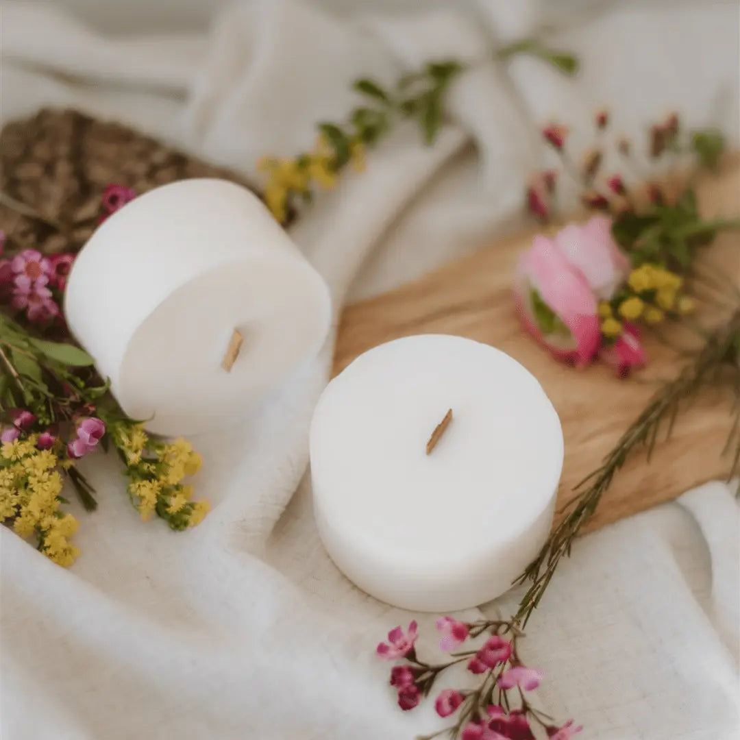 Recharge - Pampas | Fleurs sauvage + Cédre Coton Corail Bougie Parfumée - Fait au québec