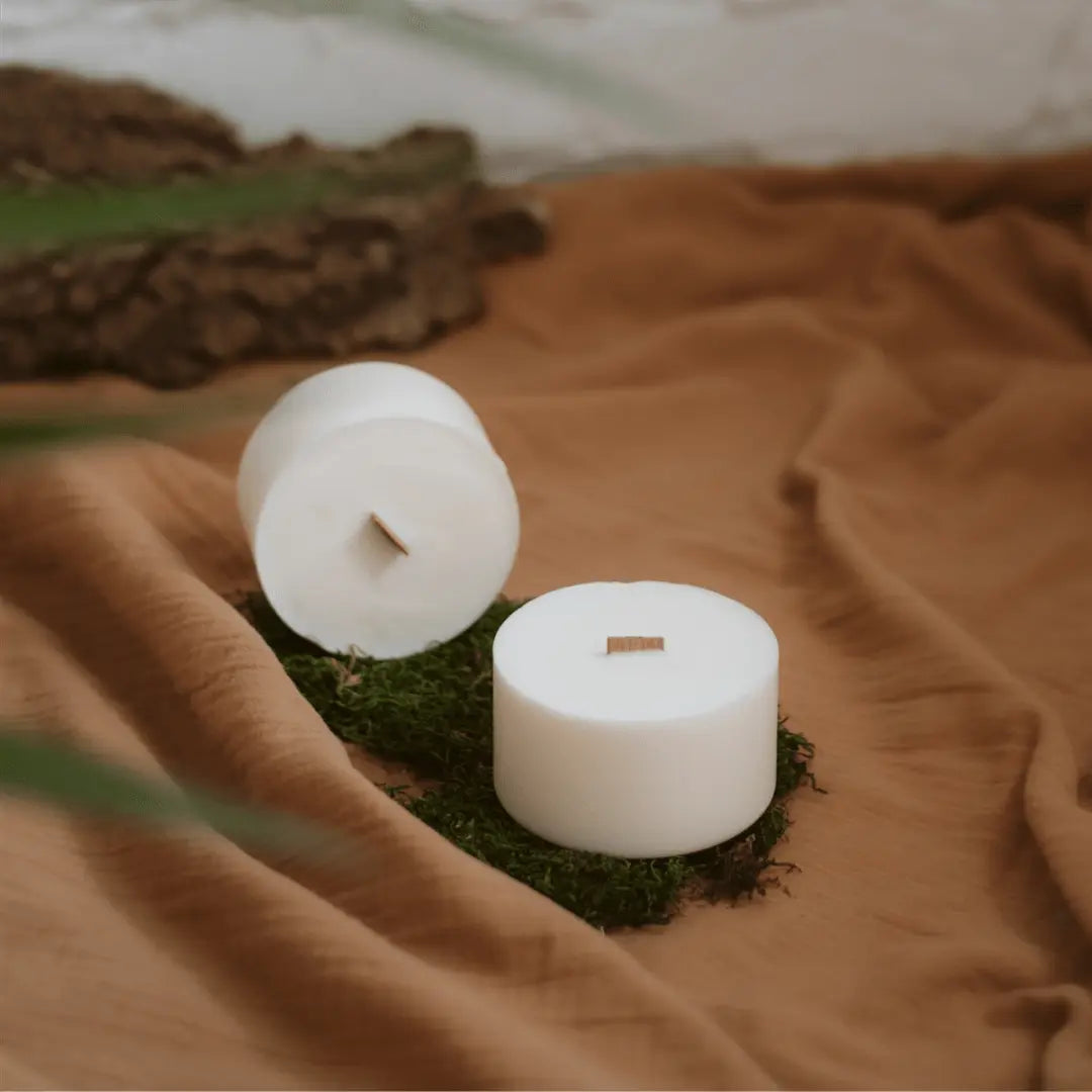 Recharge - Rio | Bois de Teck + Acajou Coton Corail Bougie Parfumée - Fait au québec