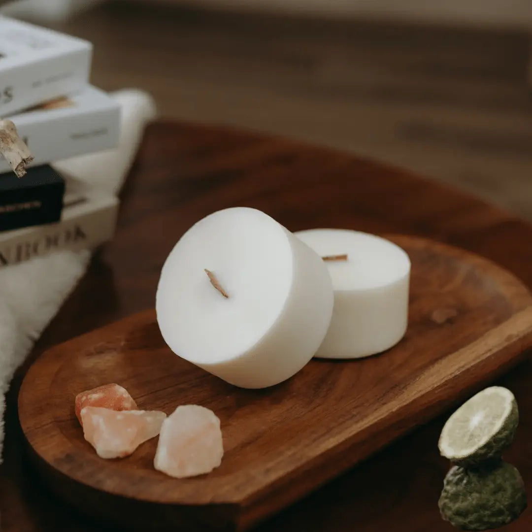 Recharge - Sicile | Bergamote + Ambre gris Coton Corail Bougie Parfumée - Fait au québec