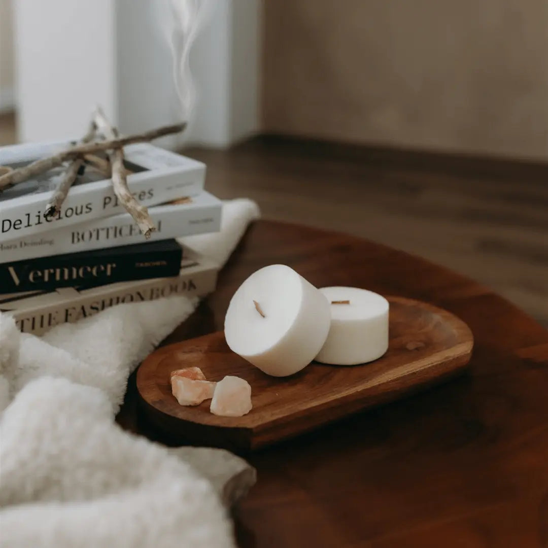 Recharge - Tremblant | Feu de bois + Ambre Coton Corail Bougie Parfumée - Fait au québec