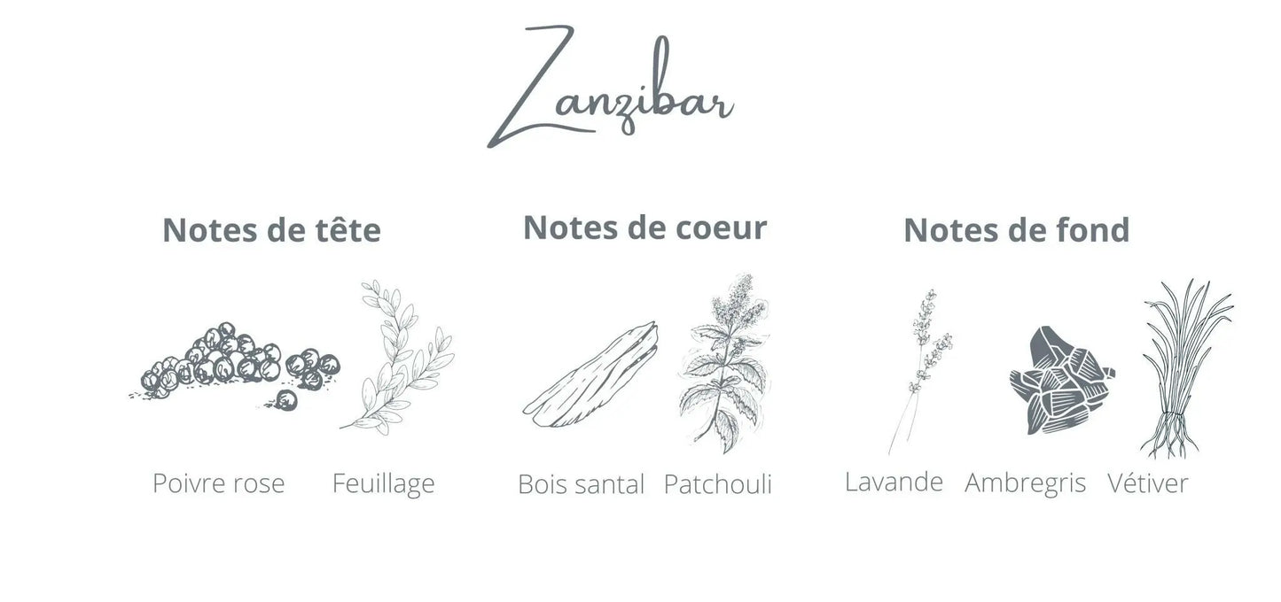 Recharge - Zanzibar | Poivre Rose + Vétiver Coton Corail Bougie Parfumée - Fait au québec