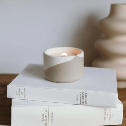 Bougie Hamptons | Tabac + Bergamote Coton Corail Bougie Parfumée - Fait au québec