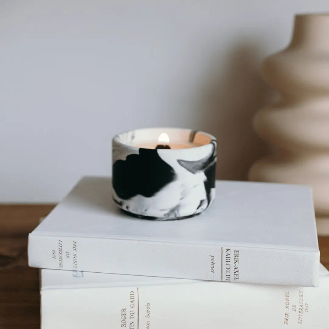 Bougie - Manila | Lavande + Ylang Ylang Coton Corail Bougie Parfumée - Fait au québec