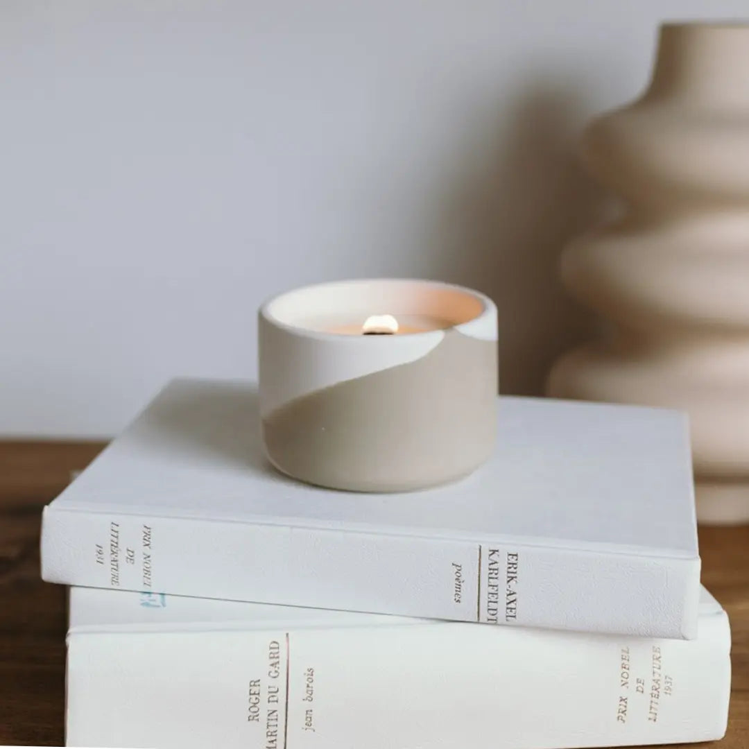 Bougie - Manila | Lavande + Ylang Ylang Coton Corail Bougie Parfumée - Fait au québec