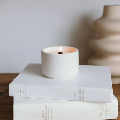 Bougie - Toscane | Basilic + Néroli Coton Corail Bougie Parfumée - Fait au québec