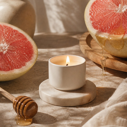Bougie parfumé pamplemousse miel - artisanal