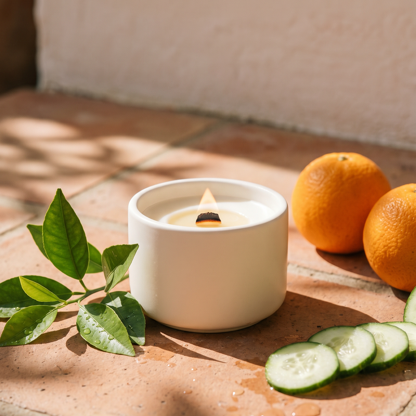 Bougie Fraiche orange + Concombre