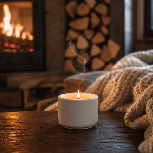 Bougie parfumée Feu de bois - fait au quebec