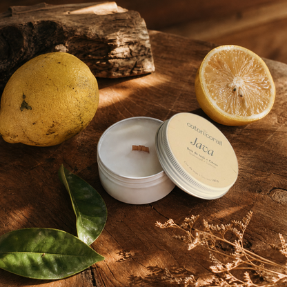 Bougie parfumée Citron teck fait au quebec