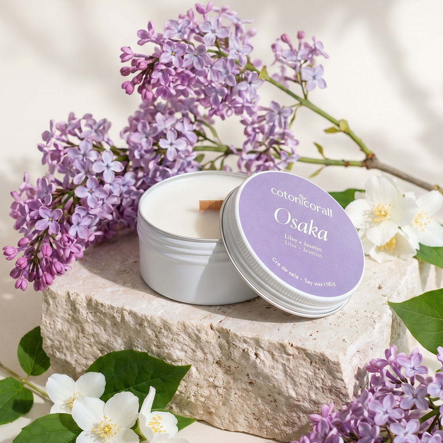 Bougie parfumée Lilas Jasmin Fait au quebec