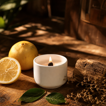 Bougie parfumée Citron Teck - artisanal fait au quebec