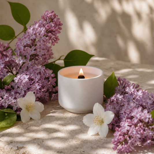 Bougie rechargeable parfumée Lilas Jasmin