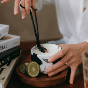Ciseau à mèche Coton Corail Bougie Parfumée - Fait au québec