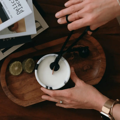 Ciseau à mèche Coton Corail Bougie Parfumée - Fait au québec