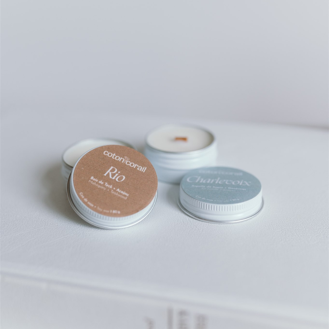 Mini Bougie parfumée en cire de coco, fait à la main au Québec