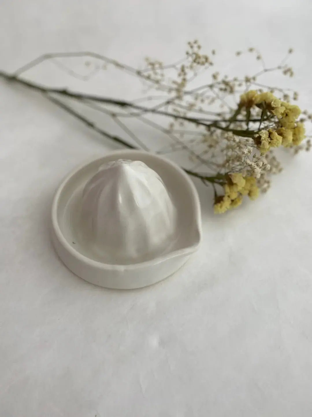 Press-Agrume en céramique Coton Corail Bougie Parfumée - Fait au québec