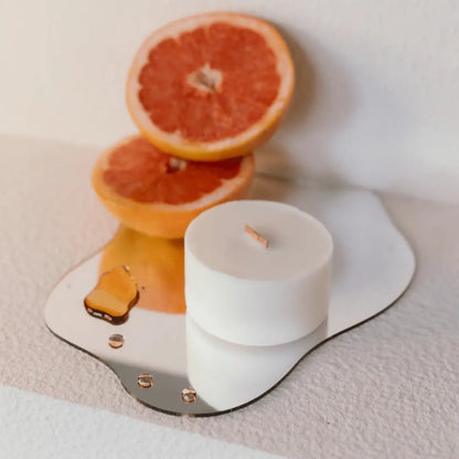 Recharge - Delray | Pomelo + Miel Coton Corail Bougie Parfumée - Fait au québec
