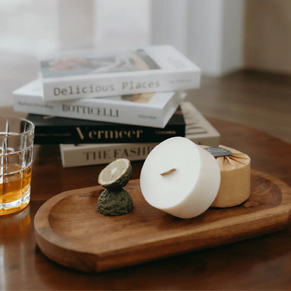 Recharge - Hamptons | Tabac + Bergamote Coton Corail Bougie Parfumée - Fait au québec