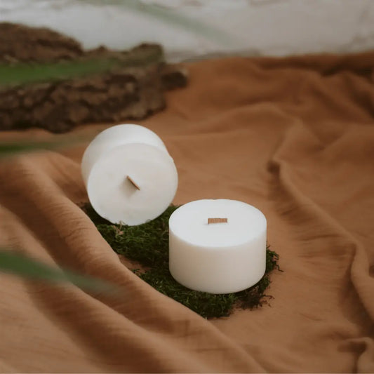 Recharge - Rio | Bois de Teck + Acajou Coton Corail Bougie Parfumée - Fait au québec