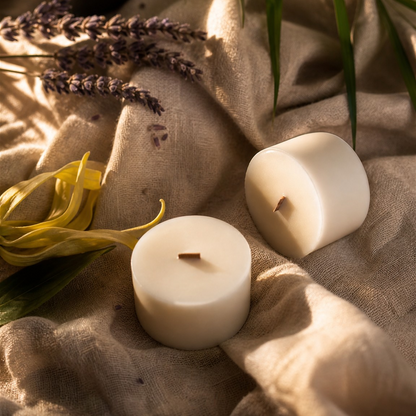 Recharge bougie parfumée Lavande Ylang Ylang, bougie exotique fait au quebec.