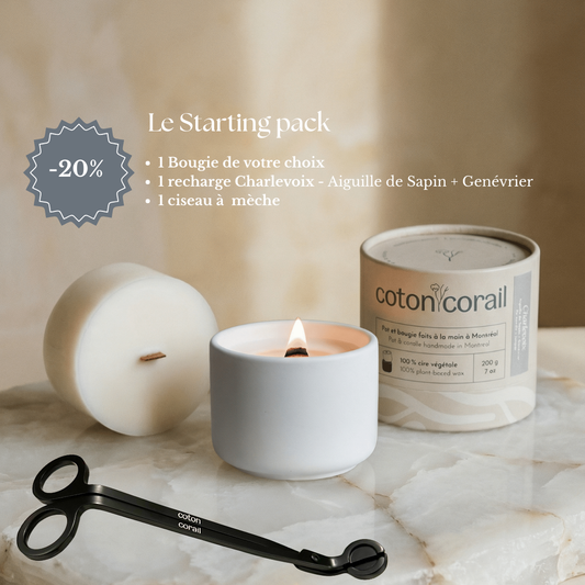 Bundle bougie fait au quebec - bougie recharge ciseau a meche