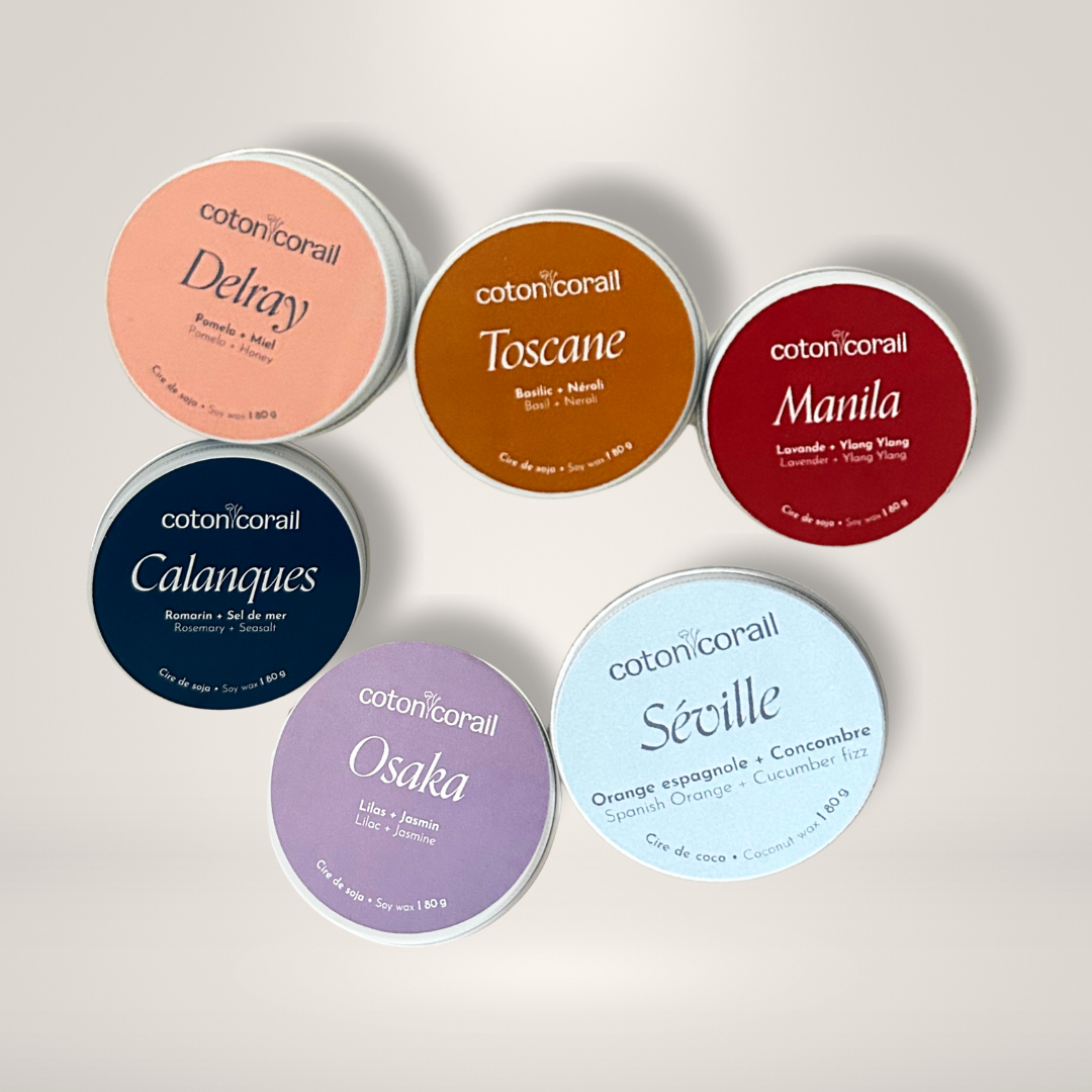 bundle de 6 bougies au prix de 5 printemps été