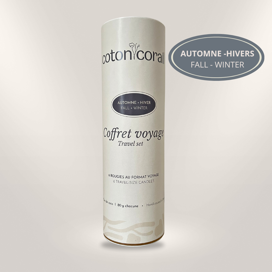 coffret 6 formats voyages bougies hivers