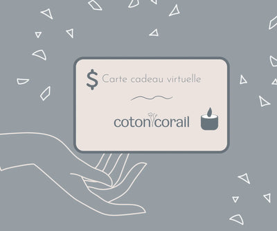 Carte-cadeau Coton Corail Bougie Parfumée - Fait au québec